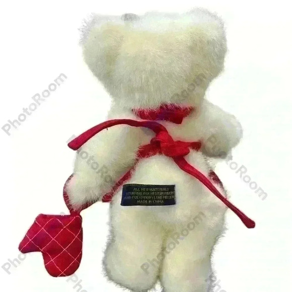 Boyds Bears Razz Bearies Dinah Out Bear Apron Born To Shop 8” Jointed Plush Toy - Picture 4 of 4